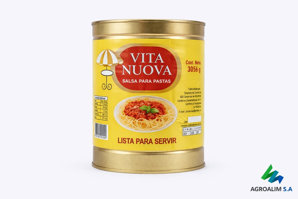 Salsa para Pasta con 3056 g
